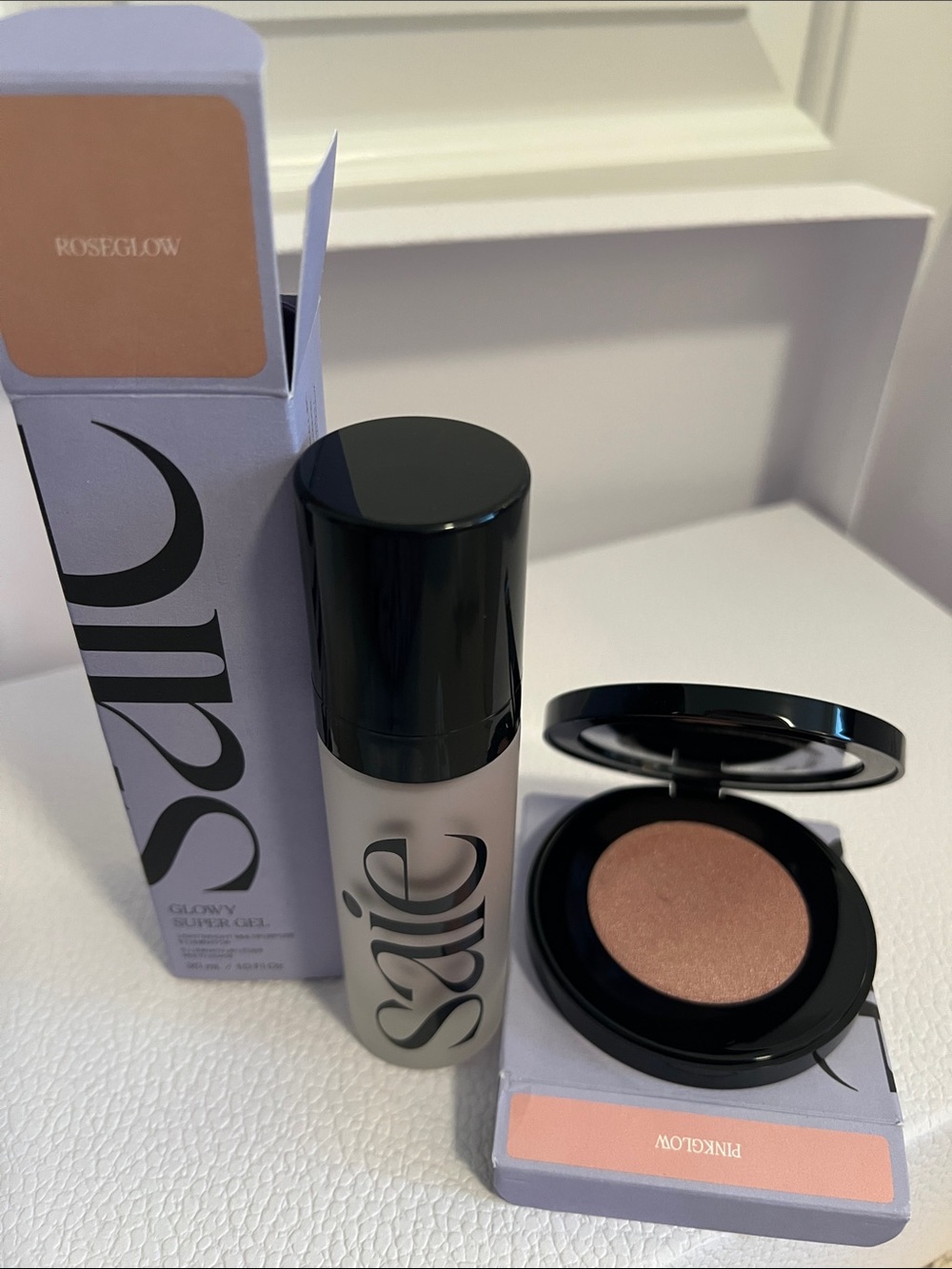Saie Duo of Roseglow Super Gel and Pinkglow Glow Sculpt